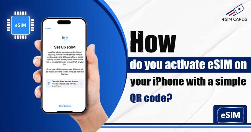 How do you activate eSIM on your iPhone with a simple QR code?
